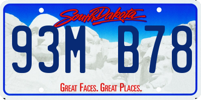 SD license plate 93MB78
