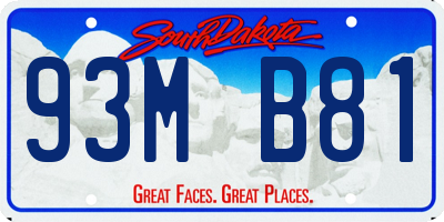 SD license plate 93MB81
