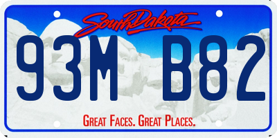 SD license plate 93MB82