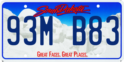 SD license plate 93MB83