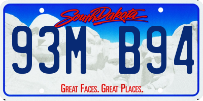 SD license plate 93MB94
