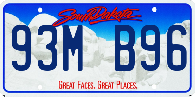 SD license plate 93MB96