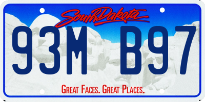 SD license plate 93MB97