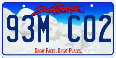 SD license plate 93MC02