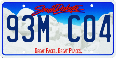 SD license plate 93MC04