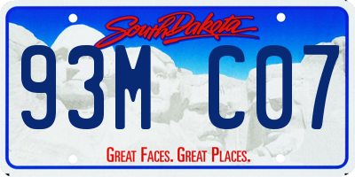 SD license plate 93MC07