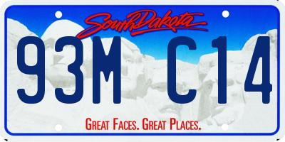 SD license plate 93MC14