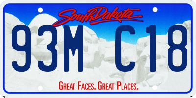 SD license plate 93MC18