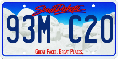 SD license plate 93MC20