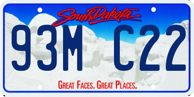 SD license plate 93MC22