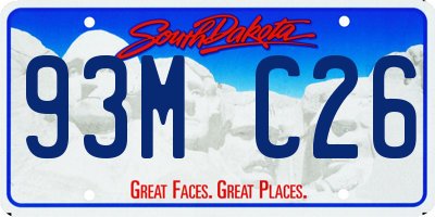 SD license plate 93MC26