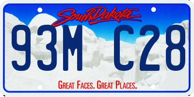 SD license plate 93MC28