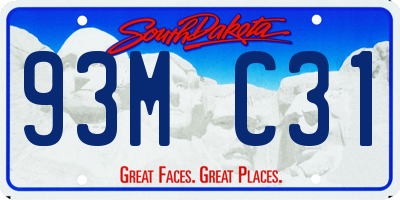 SD license plate 93MC31