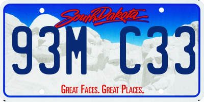 SD license plate 93MC33