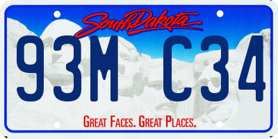 SD license plate 93MC34