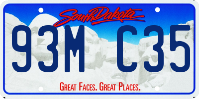 SD license plate 93MC35
