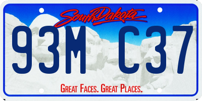 SD license plate 93MC37