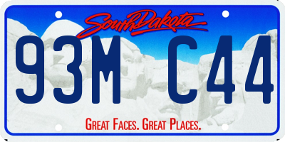 SD license plate 93MC44