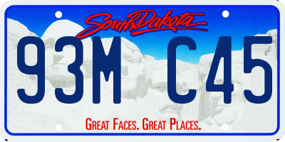 SD license plate 93MC45