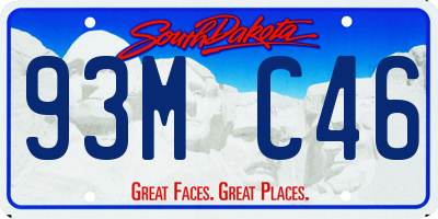 SD license plate 93MC46