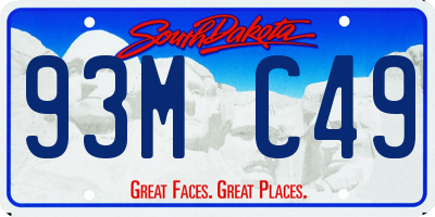 SD license plate 93MC49