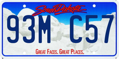 SD license plate 93MC57