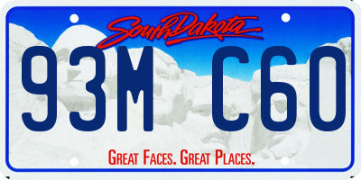 SD license plate 93MC60