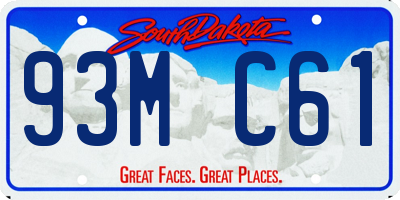 SD license plate 93MC61