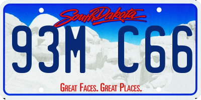 SD license plate 93MC66