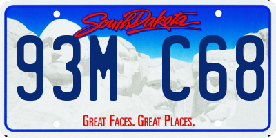 SD license plate 93MC68