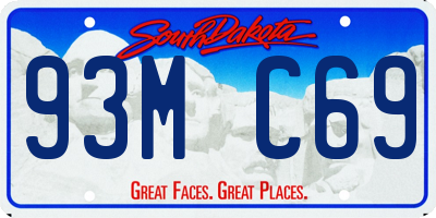 SD license plate 93MC69