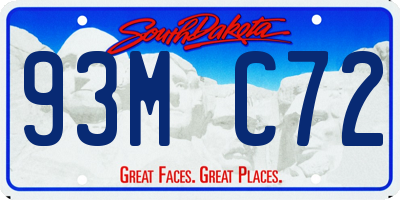 SD license plate 93MC72