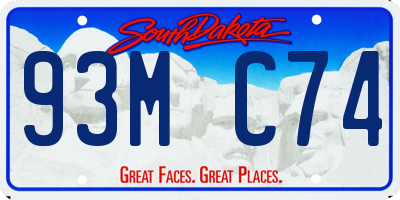 SD license plate 93MC74