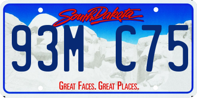 SD license plate 93MC75