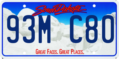 SD license plate 93MC80