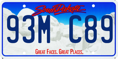 SD license plate 93MC89
