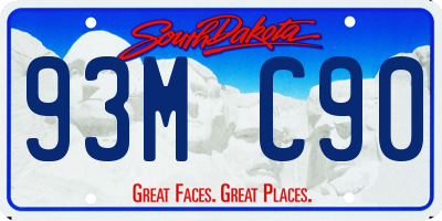 SD license plate 93MC90