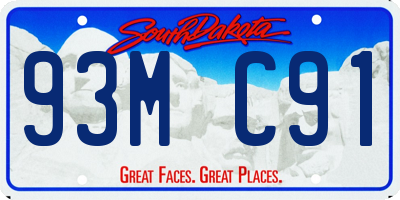 SD license plate 93MC91