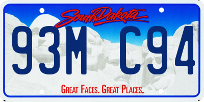 SD license plate 93MC94