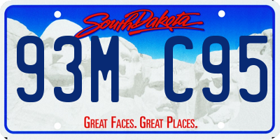 SD license plate 93MC95