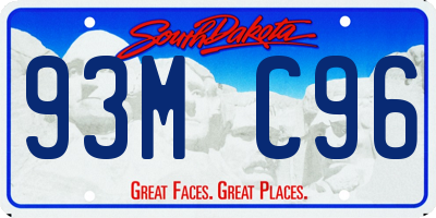 SD license plate 93MC96