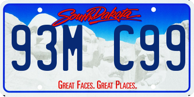 SD license plate 93MC99