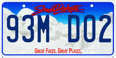 SD license plate 93MD02
