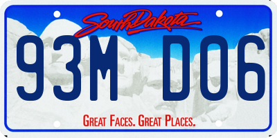 SD license plate 93MD06