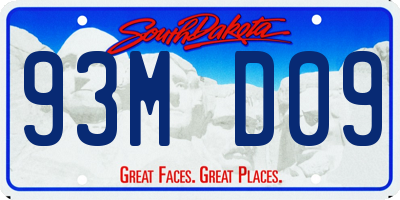 SD license plate 93MD09