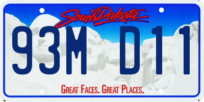 SD license plate 93MD11