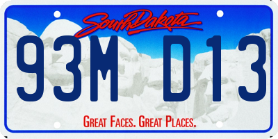SD license plate 93MD13