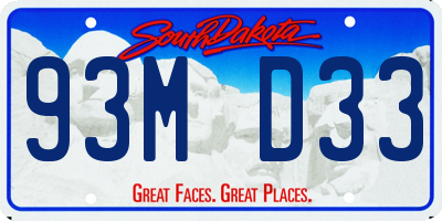 SD license plate 93MD33