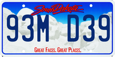 SD license plate 93MD39