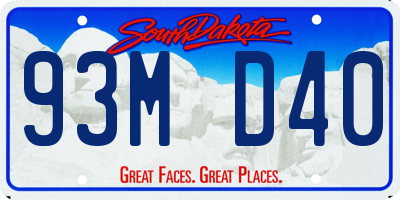 SD license plate 93MD40